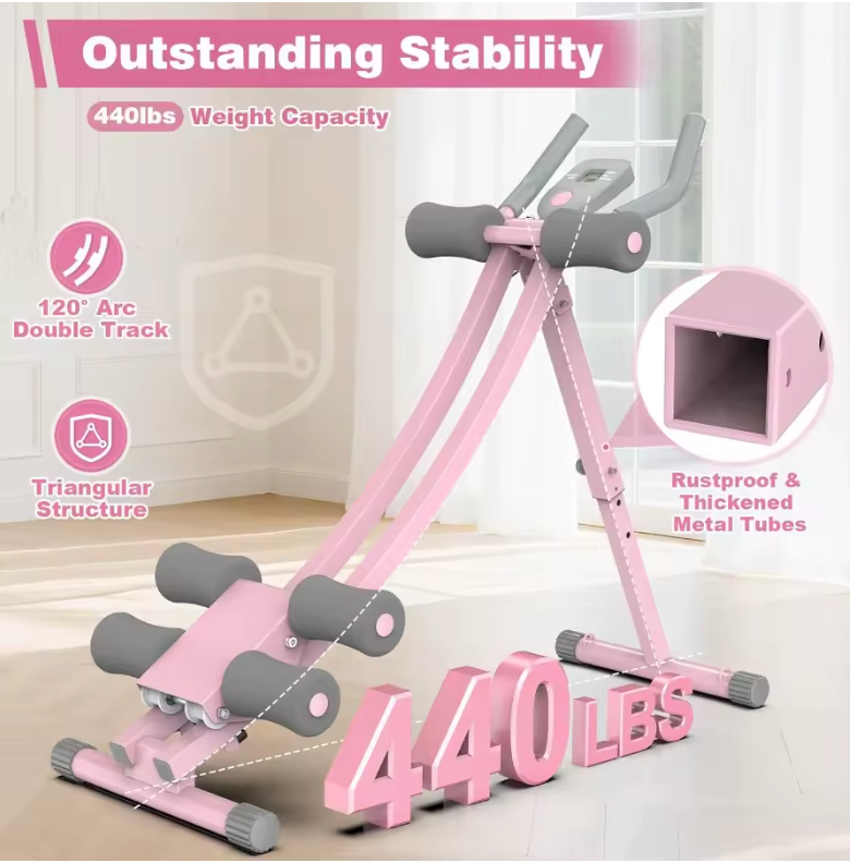 MERACH Adjustable Ab Trainer with LCD Monitor