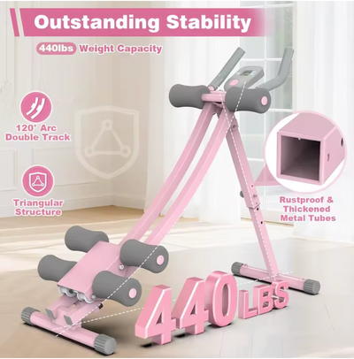 MERACH Adjustable Ab Trainer with LCD Monitor