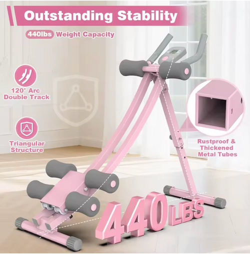 MERACH Adjustable Ab Trainer with LCD Monitor